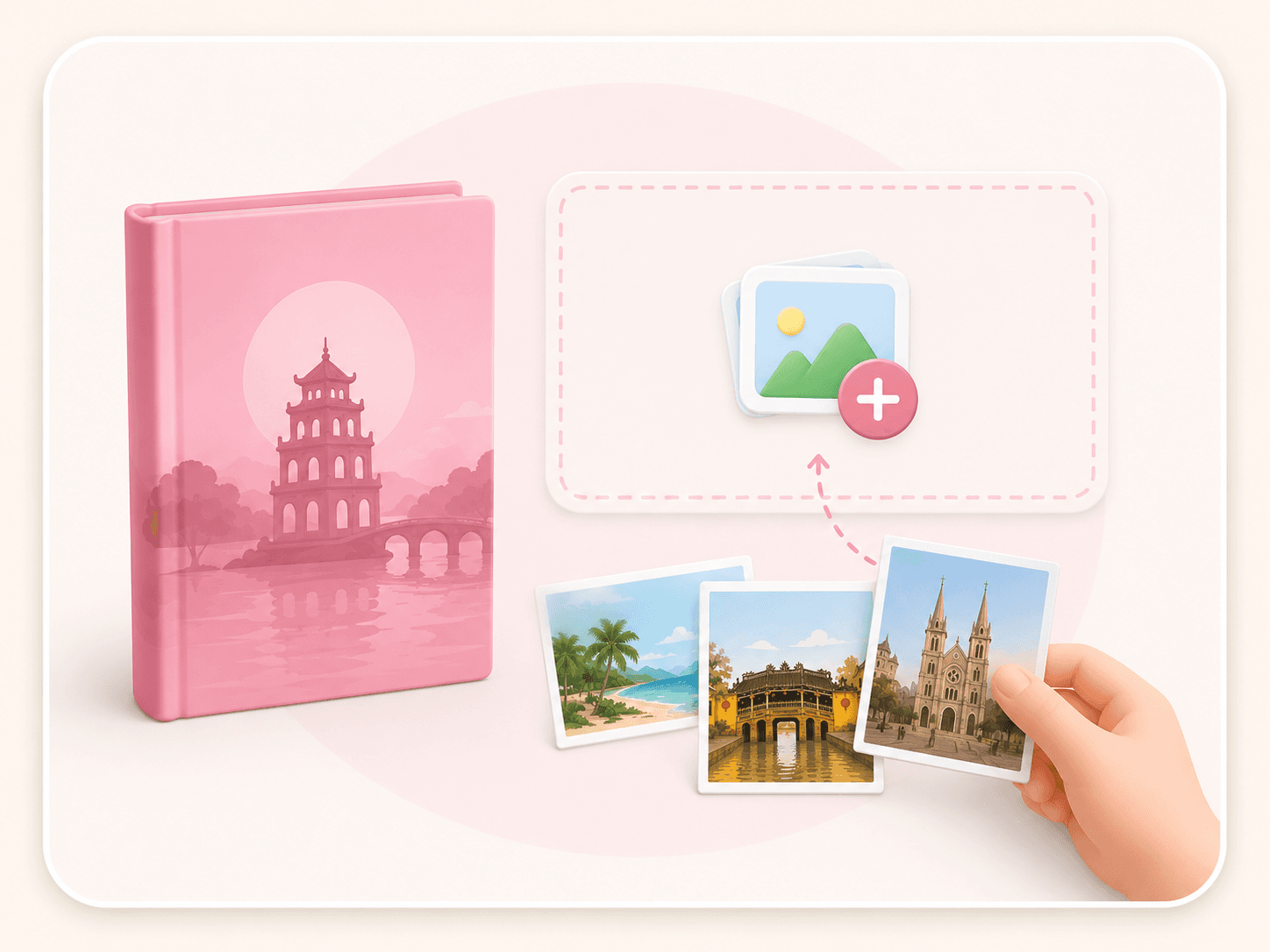 Upload photos into the photobook editor